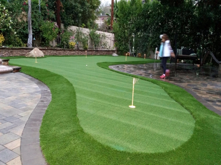 Artificial Grass Installation Spring Valley, California Putting Green Turf, Backyard